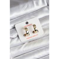 14K Gold Renk Kaplama Halka CM Kadın Küpe