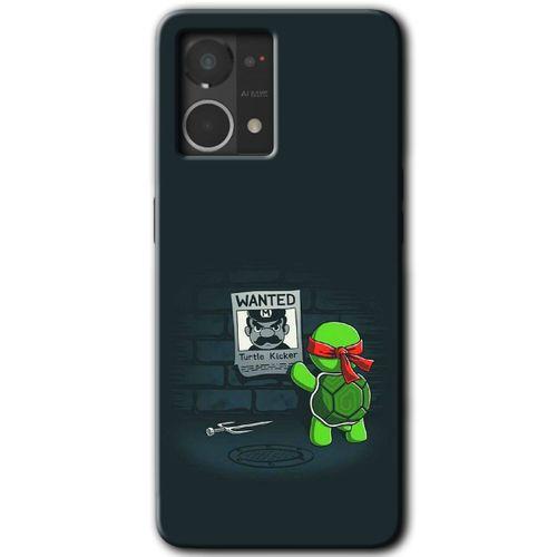 Oppo Reno 7 4G HD Baskılı Kılıf + 9D Tam Ekran Koruyucu - Kaplumbağa Avcısı