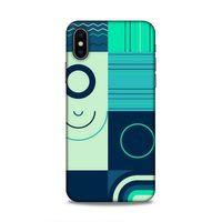 Apple iPhone XS Uyumlu Kılıf Insomnia (10) Full Koruma Kılıfı Yeşil Lacivert