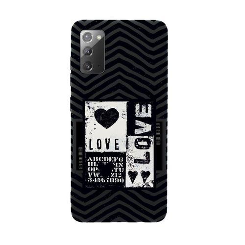Samsung Note 20 Black Love Premium Silikonlu Telefon Kılıfı