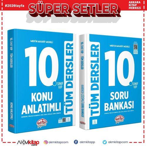 Editör Yayınları 10.Sınıf VİP Tüm Dersler Konu ve Soru Seti 2 Kitap