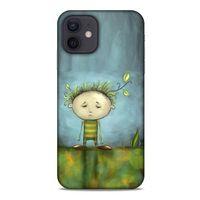 Apple iPhone 12 Kılıf Depresyon (23) Ultra Koruma Kılıfı Siyah Gri