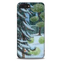 Apple Iphone 7 Plus Kılıf Snowix (43) Thin Fit Kılıf Beyaz Yeşil