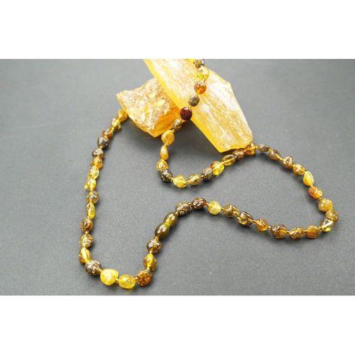 Anadolu Işıltısı Doğal Kesim Damla Kehribar Yetişkin Kolye