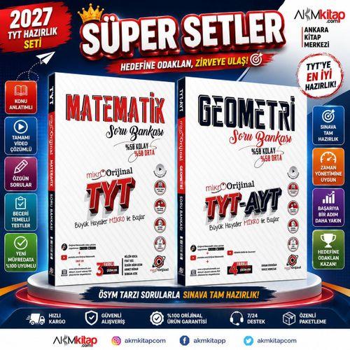 Orjinal TYT Mikro Matematik ve Geometri Soru Bankası Seti 2 Kitap