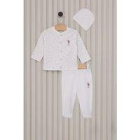 U.S Polo Bebek 3'Lü Takım USB2023 Krem
