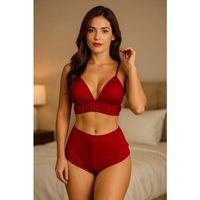 Yüksek Bel Şortlu Bralet Takım