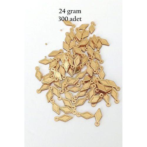Oya Abiye Bileklik Kolye Pleksi Metalik Plastik Pul Altın Renk 24 gram 300 adet - BNC550