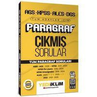 AGS KPSS ALES DGS Tüm Adaylar İçin Paragraf Tamamı PDF Çözümlü Tüm Paragraf Soruları Çıkmış Sorular Yediiklim Yayınları