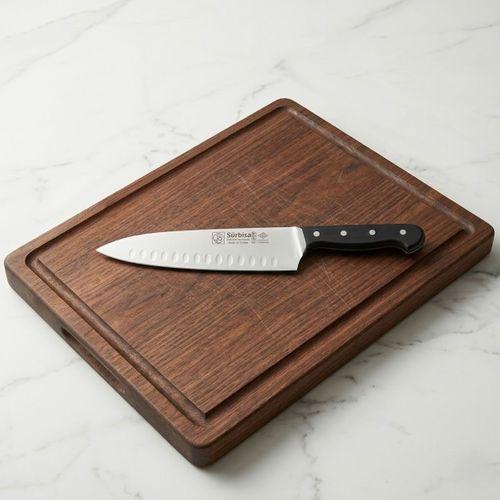 Sürbisa Sürmene 61080 Profesyonel Oluklu Şef Bıçağı 33 cm Paslanmaz Çelik Pimli Saplı Aşçı Bıçağı