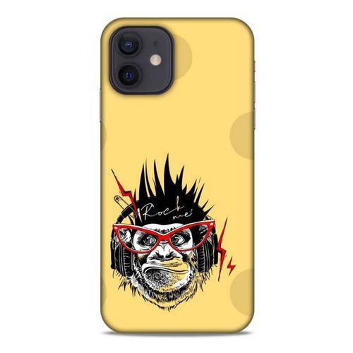 Animax Rockçı Maymun Apple iPhone 12 Kılıf Desenli Silikon