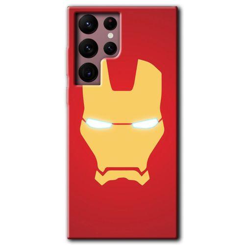 Potkal Hediye Fabrikası Samsung Galaxy S22 Ultra Kılıf HD Desen Baskılı Arka Kapak - İronMan