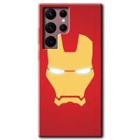 Potkal Hediye Fabrikası Samsung Galaxy S22 Ultra Kılıf HD Desen Baskılı Arka Kapak - İronMan