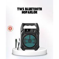 Taşınabilir 6.5” Bluetooth Hoparlör Usb Tf Kart Mikrofonlu Şarjlı Sistem