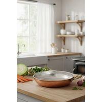 Turna Bakır Acemli Tava 4 No 20 Cm Makine Dövme Kırmızı Turna7560-1