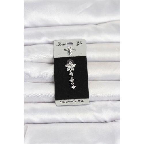 316L Cerrahi Çelik Sallantılı Çiçek Model Göbek Piercing