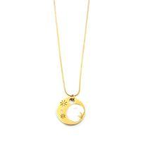 Sedef Çiçek Kolye - Altın