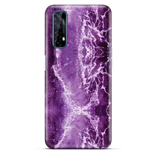 Mermer Desenli (18) Tema Telefon Kılıfları Mor Oppo Realme 7 Kılıf