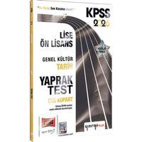 2026 KPSS Lise Ön Lisans Genel Kültür Tarih Çek Kopart Yaprak Test Yargı Yayınları