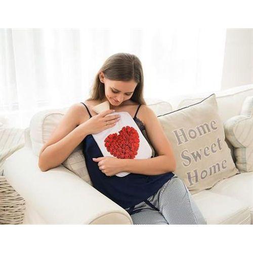 Sıcak Su Torbası Peluş Kalpli Termofor 19X13X2Cm 500 Ml