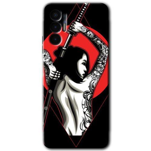 Tecno Pova 3 Kılıf HD Desen Baskılı Arka Kapak - Samurai Girl