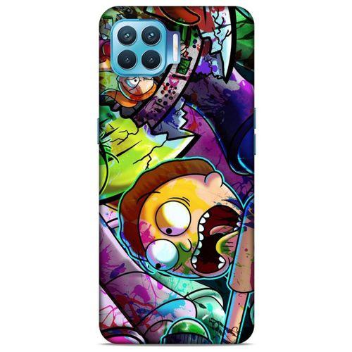 Oppo Reno 4 Lite Uyumlu Kılıf Rick And Morty (41) Tank Kılıf Story Train Rick