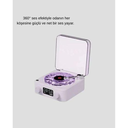 Bluetooth Retro Pikap Hoparlör 360 Derece Ses Projektörlü Gece Lambası Çok Fonksiyonlu