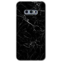 Potkal Hediye Fabrikası Samsung Galaxy S10e HD Baskılı Kılıf + 9D Tam Ekran Koruyucu - Siyah Mermer