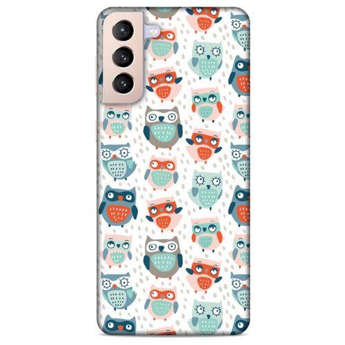 Lopard Samsung Galaxy S21 Plus Uyumlu Kılıf Baykuşlar (16) Kalın Kılıf