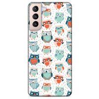 Lopard Samsung Galaxy S21 Plus Uyumlu Kılıf Baykuşlar (16) Kalın Kılıf