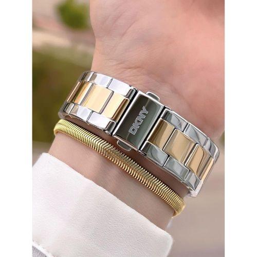 DKNY Çelik Kasa Ve Kordon 5 Atm Suya Dayanıklı 2 Yıl Garantili Kadın Kol Saati+Bileklik DKNY.L0045.1
