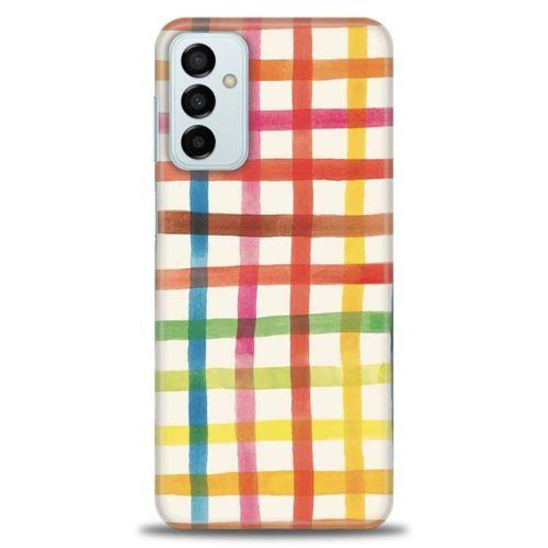 Samsung Galaxy M23 Kılıf HD Baskılı Kılıf - Renkli Kareler + Tam Ekran Koruyucu