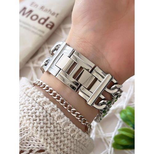 Ferrucci Kadın Kol Saati+Bileklik Özel Seri Çelik Kordon Kararma Renk Atma Yapmaz VS.BLKT.0766