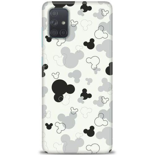 Samsung Galaxy A71 Kılıf HD Baskılı Kılıf - Siyah Mickey + Tam Ekran Koruyucu