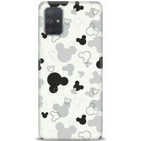 Samsung Galaxy A71 Kılıf HD Baskılı Kılıf - Siyah Mickey + Tam Ekran Koruyucu