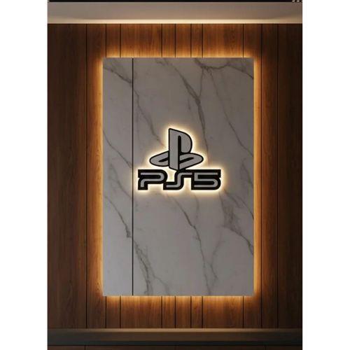 Ps5 Logo Dekoratif Duvar Süsü Oyun Odası Ve Salon Uyumu