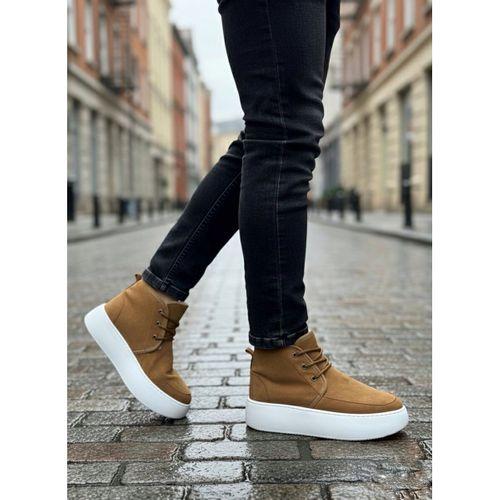 BA0550 İçi Kürklü Bağcıklı Taba Erkek Tarz Spor Bot