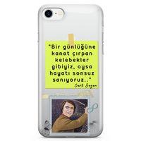 Apple iPhone 8 Kılıf Caps Carl Sagan Arka Kapak Koruma Desenli Full Koruyucu