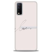 Vivo Y11S Kılıf HD Baskılı Kılıf - Love + Tam Ekran Koruyucu