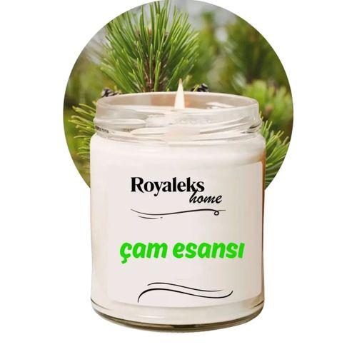 Doğal Özel Seri Kokulu Dekoratif Kavanoz Mum 210 cc - Çam Esansı - RYL