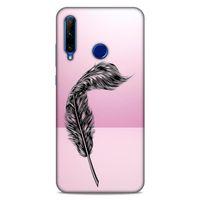 Lopard Huawei Y6P Uyumlu Kılıf Tattoo's (29) Arka Koruma Kılıfı Tüy Dövmesi