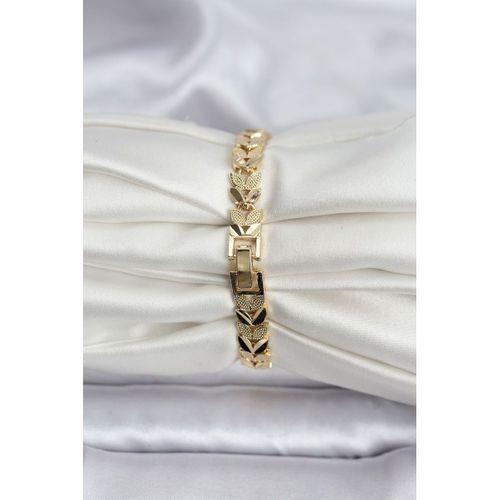 14K Gold Renk Kaplama Başak Model CM Kadın Bileklik