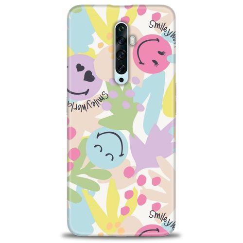 Oppo Reno 2Z Kılıf HD Baskılı Kılıf - Smiley World + Tam Ekran Koruyucu