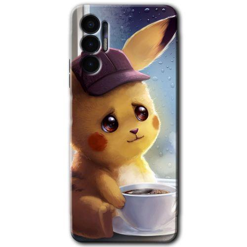 Tecno Spark 8 Pro Kılıf HD Desen Baskılı Arka Kapak - Üzgün Pikaçu