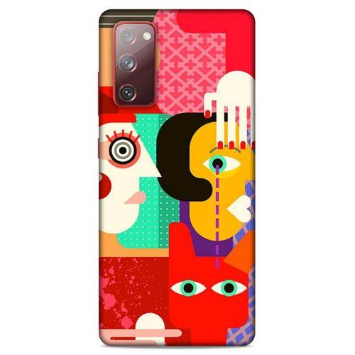 Lopard Samsung Galaxy S20 Fe Uyumlu Kılıf Soyut Sanat (15) Baskılı Antişok Kılıf