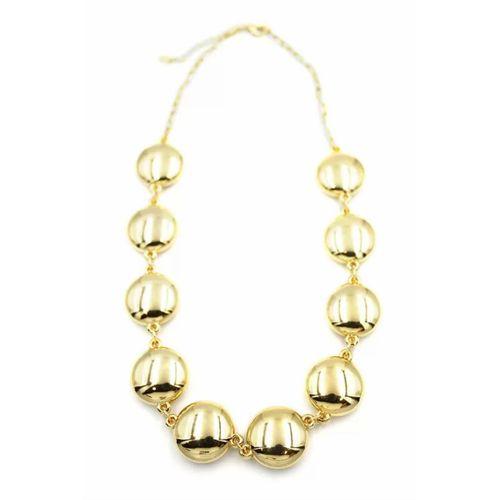 Metal Şekilli Kolye - Altın