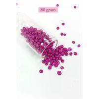 Dökme Cam Kum Boncuk Büyük Boy (6/0) 4 mm - 60 Gram - Eflatun - BNC138