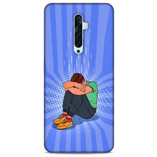 Oppo Reno 2z Kılıf Depresyon (32) Soft Silikon Kılıf Turuncu Kahve