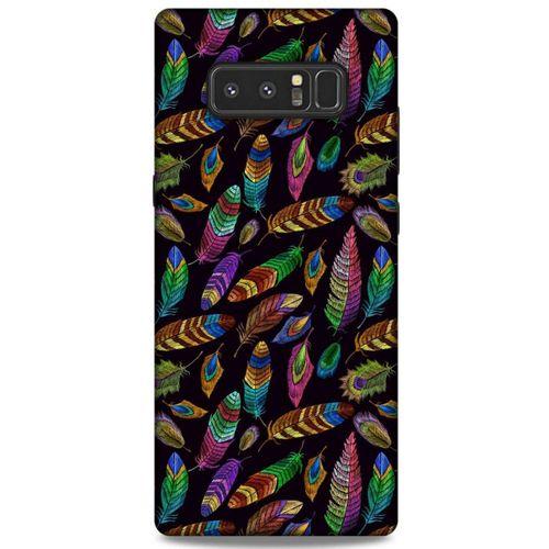 Samsung Galaxy Note 8 Kılıf Desenli Özel Seri Tüyler (15) Antişok Kılıf