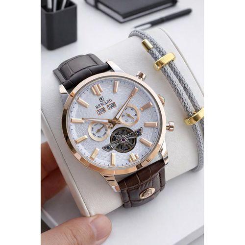 Reward İtalyan Bileklik Hediyeli Deri Kordon Otomatik Mekanizma 5 Atm Erkek Kol Saati W.147667.4